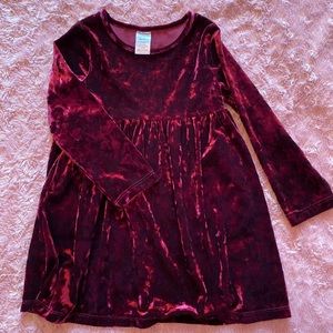 Toddler girls velvet dress